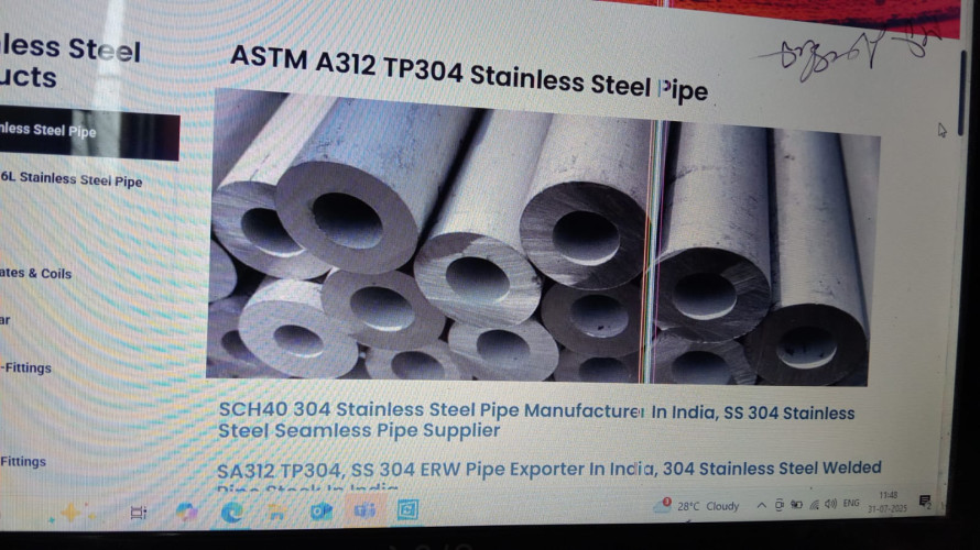 Astm a312 tp304 stainless steel pipe